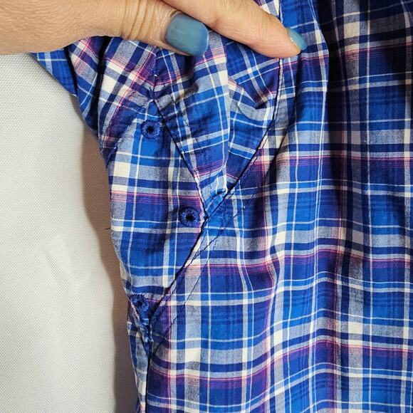 Ariat Pro Series L Blue plaid Buttondown Shirts. Work Casual Comfy Stylish Cool - Picture 15 of 16